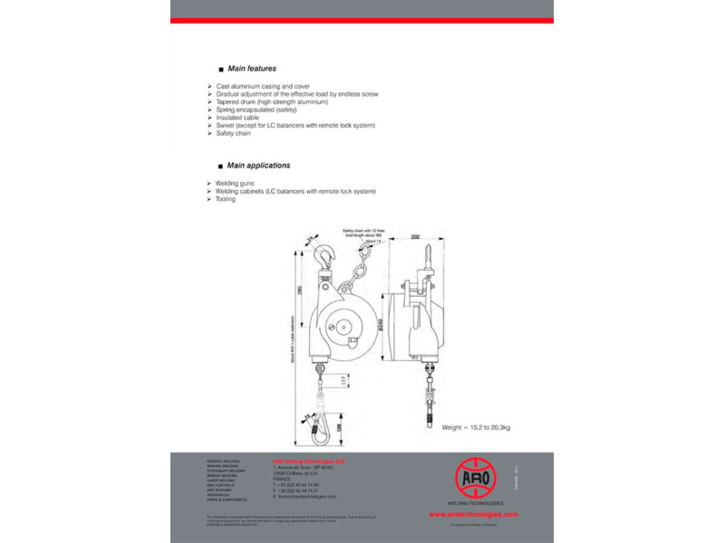 ARO Arval 5 - LC-60 Spring Balancer | Page 02 | Weld Systems Integrators